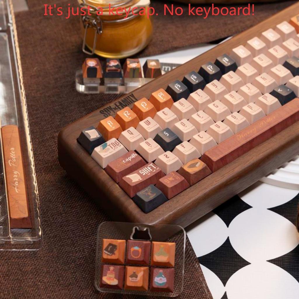 Vintage Style Cherry Keychain Kit PBT 133 Key DIY Personalized Adaptation 60/64/84/98/108 Mechanical Keyboard