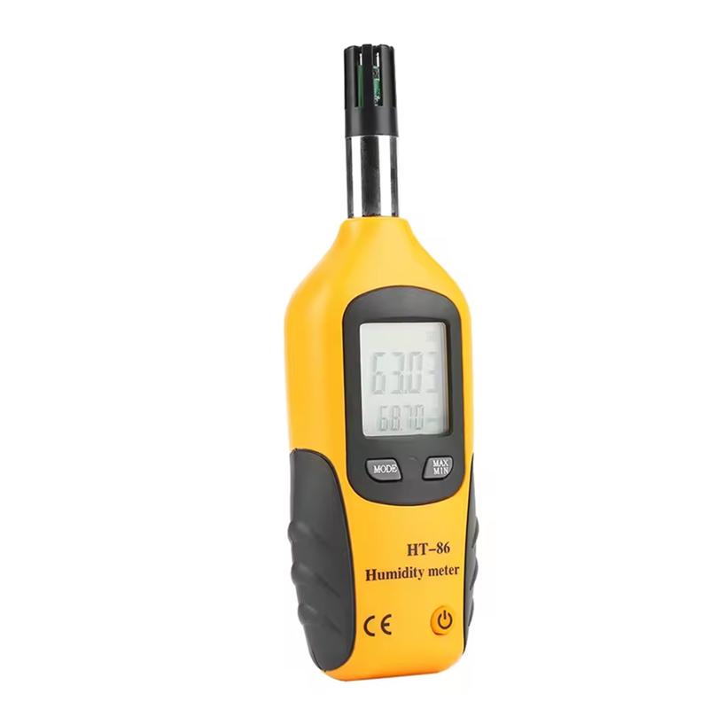 ABBP-Portable Digital Thermometer Hygrometer LCD Screen Humidometer With Backlight Wet Bulb/Dew Point Temperature Meter