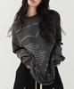 Mimdeowodeulobeu Love Letter Oversized Long Sleeve_Black
