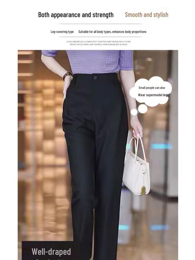 Woodpecker 2025 High Waist Spring/Autumn Straight-Leg Cigarette Pants for Women