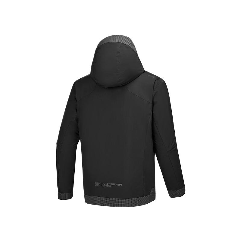 Skechers Windproof Waterproof Oil-Resistant Warm Outdoor Casual Commuter Loose Jacket Men Jackets Carbon-Black P125M004-0018