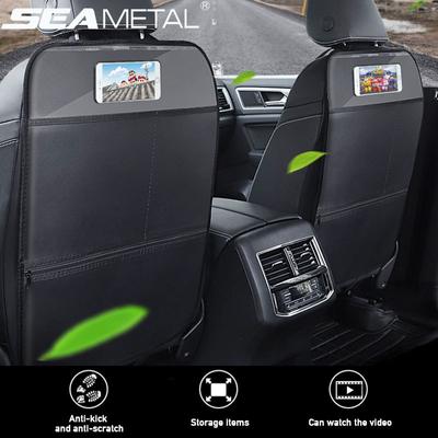 Protezione Schienale Sedile Auto in Pelle PU Universale Interno Auto Sedili Posteriori Cuscinetti Anticalcio Automobilistico Tappetini Anticalcio per Bambini Accessori