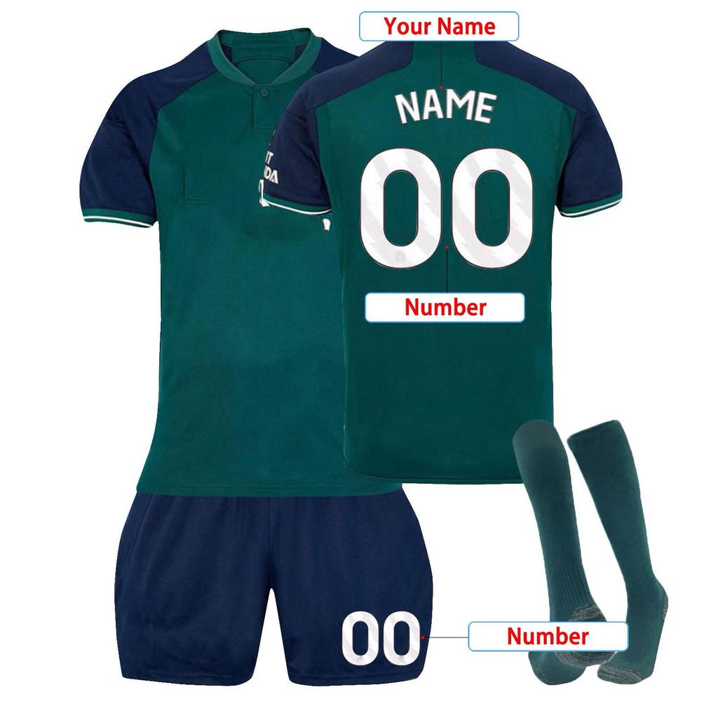 Customized three-piece set of children's adult club jerseys