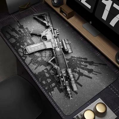 Cool Gun Parts Assembly Mouse Pad XXL Large Office DeskMat Computer Laptop Keyboard Mat Gaming Mousepad Non-Slip Cushion 900X400