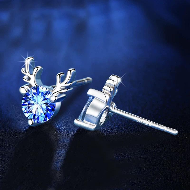 Deer Antler Stud Earrings - Women's Fashion Christmas Gift