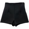 2023 Women's Woolen Black High-Waist A-Line Shorts: Autumn/Winter Slimming Casual Korean-Style Boot Shorts