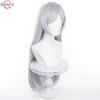 High Quality Frieren Cosplay Wig Anime Frieren At The Funeral 85cm Long Silver White Wigs Heat Resistant Synthetic Wigs