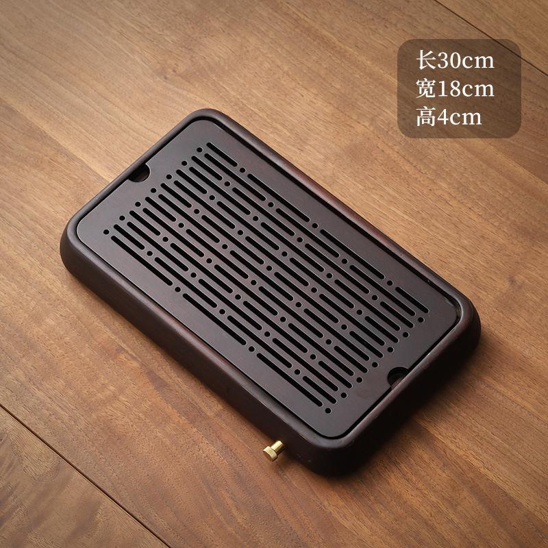 Tava de ceai de uz casnic tava mica de stocare a apei scurgere apa masa ceai bambus set de ceai dreptunghiular simplu