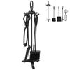 Household European Style Iron Fireplace Tools Set Base Brush Shovel Tongs Accessories Kit
