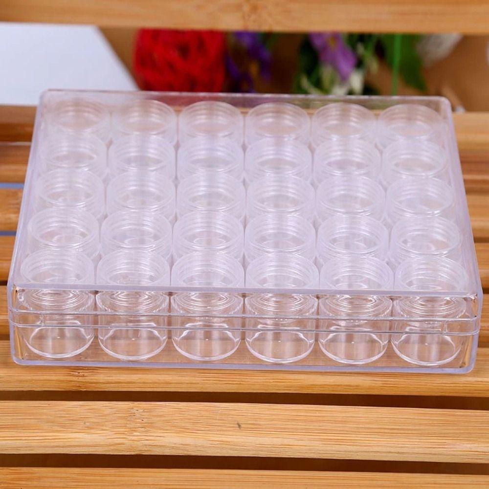Small Size Nail Art Storage Box Transparent Subpackage Box Acrylic Box  Powder Storage