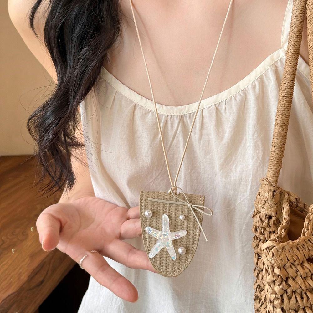 Anti-lost Pu Leather Magnetic Glasses Clip Neck Hanging Sunglasses Pendant Long Necklace  Outdoor