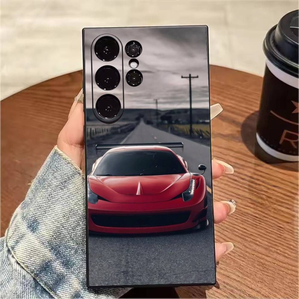 Supercar F-FerriiS 458 Italia Phone Case For Samsung S25,S24,S21,S22,S23,S20,Ultra,S26,Plus,Fe,Note,5G Black Cover Samsung S25