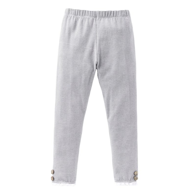 All-Matching Striped Autumn Cotton Skinny Thin Leggings Striped Lace 2t/ 90 Recommended Height 80-90cm