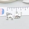 Set di 100 Ciondoli Gatto Farfalla Luna Argento Antico per Braccialetti e Collane Fai da Te