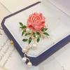 Fashionable Alloy Flower Brooch Elegant Pearls Flower Pin Accessory Unique Brooch Collar Pin Jewelry Ornament