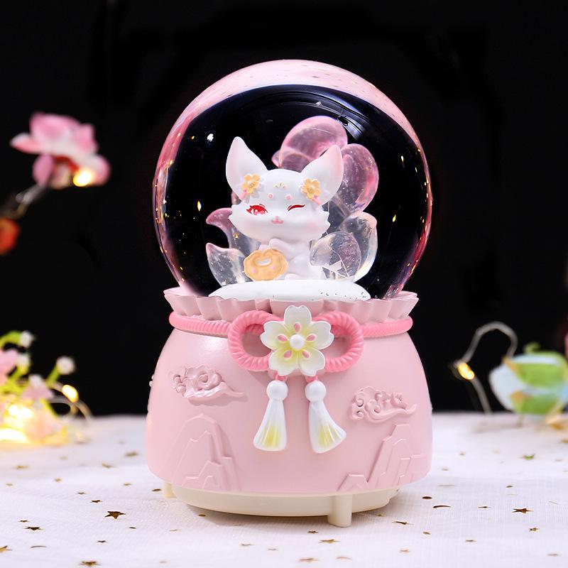 Astronaut Crystal Ball Music Box Ornament - Student Snow Globe Birthday Gift