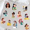 50pcs Princess Reading Books Graffiti Sticker Decor Guitar Notebook Luggage DIY Waterproof