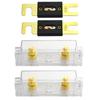 Car 100A ANL Fuse Holder with ANL Fuse 0/2/4 Gauge for Car Motorcycle Car Audio Amplifier, Gold Plated (100A)