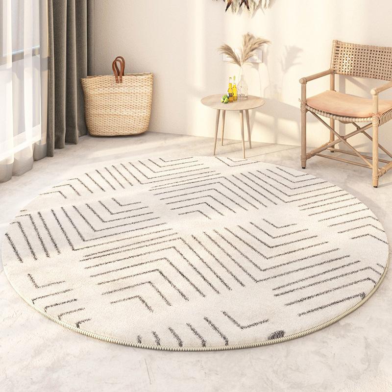 Senior Light Luxury Home Decoration Living Room Round Carpet Soft Non-slip Gaming Room Decor Chair Mat Easy Cleaning Bedroom Rug