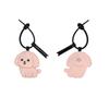 PU Leather Doggy Key Chain Pink Color Bag Hanging Pendant Creative Puppy Key Chain  Car Ornaments