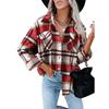 QICED Damen Vintage Casual Herbst Winter Langarm POLO-Ausschnitt Jacken & Mäntel