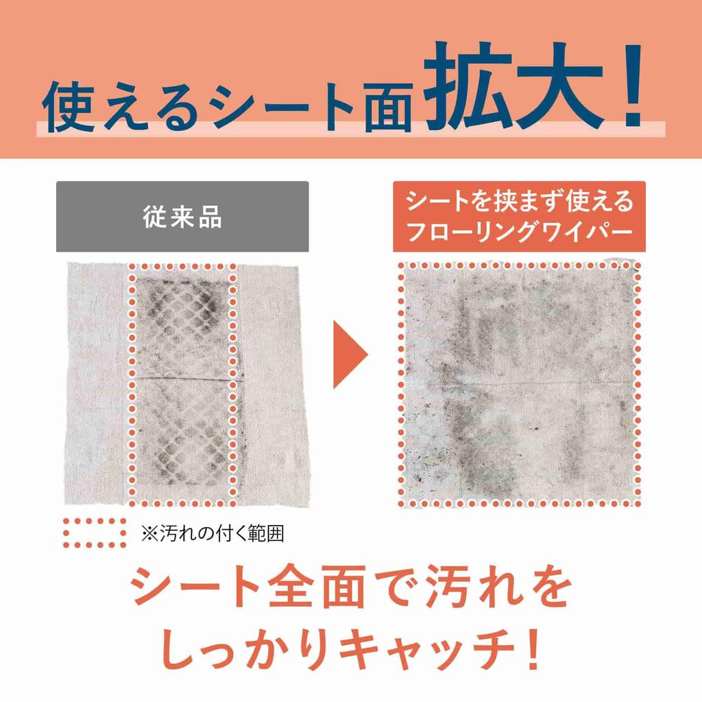 KOKUYO Cleaning Supplies HibiFull Flooring Wiper Replacement Pad That Can Be Used Without Pinching Sheets KHF-CFR101