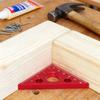 Aluminum Alloy Dual-Scale Triangle Woodworking Ruler, Metric & Inch Angle Measuring Tool with 45° & 90° Precision Markings
