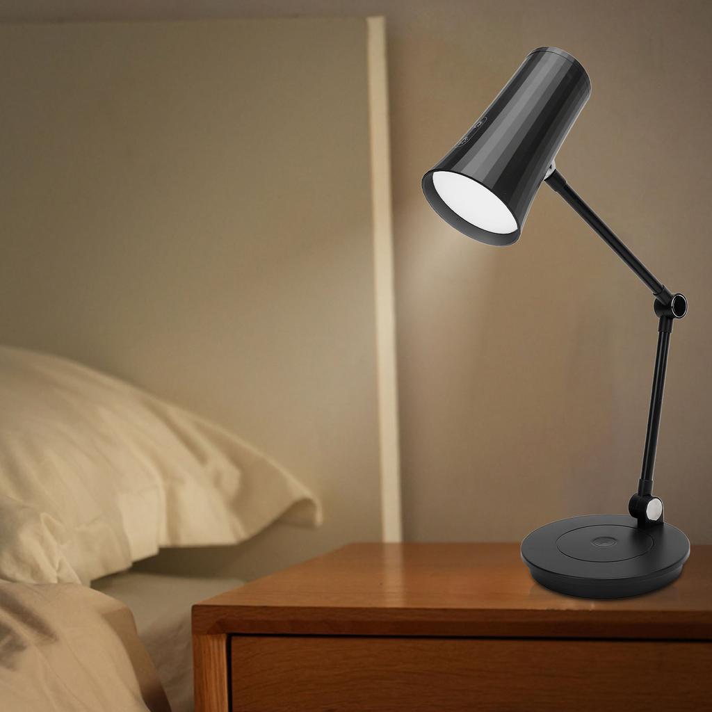Cordless Desk Lamp 3 Color Temperature Touch Control Magnetic Charging LED Desk Lamp with RGB Projection Light