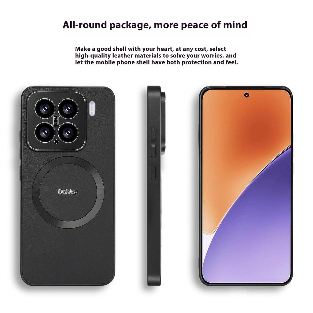 DEKKER Etui na Xiaomi 15 Kompatybilne z MagSafe PU+TPU Tylna Pokrywa Telefonu