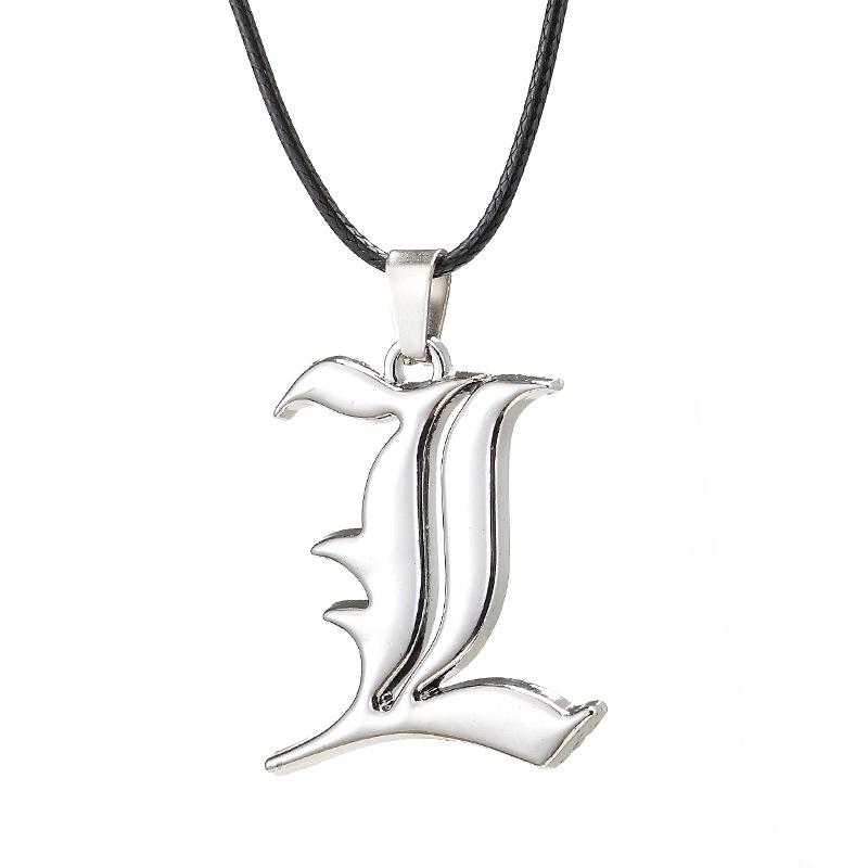 Death Note Shinigami Pendant with Notebook and L Necklace - Japanese Anime Inspired