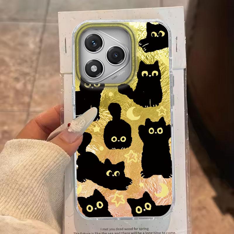 Hülle für Honor 400 Lite 200 Pro 200Lite X9c X9a X8b X8a 5G Handyhülle Katze Cartoon Farbverlauf für Honor 200 Schützende Rückseitentaschen