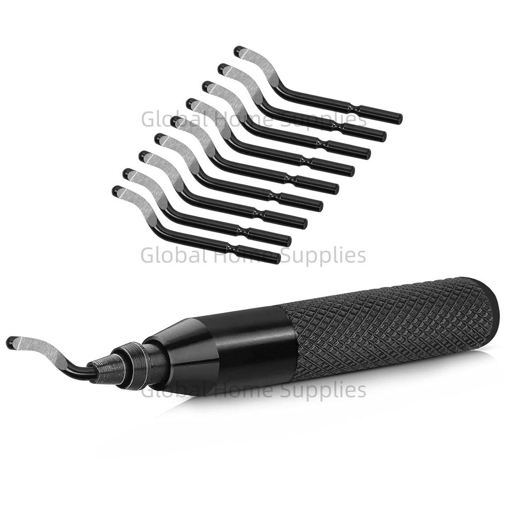 RB3000 Entgratwerkzeug mit 10 HSS-Klingen 360° schwenkbarer Kopf für Metall Kunststoff Harz 3D-Drucke Kupfer PVC-Rohre