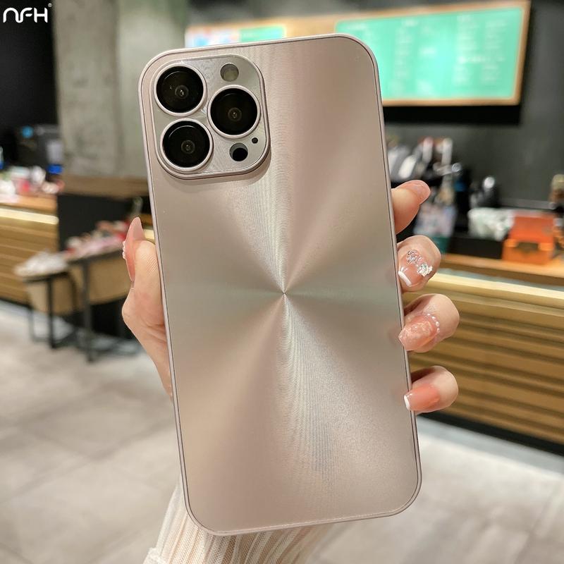 For iPhone 16 Pro Max Luxury Dazzling CD Lines Silicone Frame Phone Case For iPhone 11 12 13 14 15 16 Plus Lens Protective Cover
