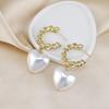 Stylish And Simple Heart Earrings Korean Trend 925 Silver Needle Earrings Women'S Geometric Earrings