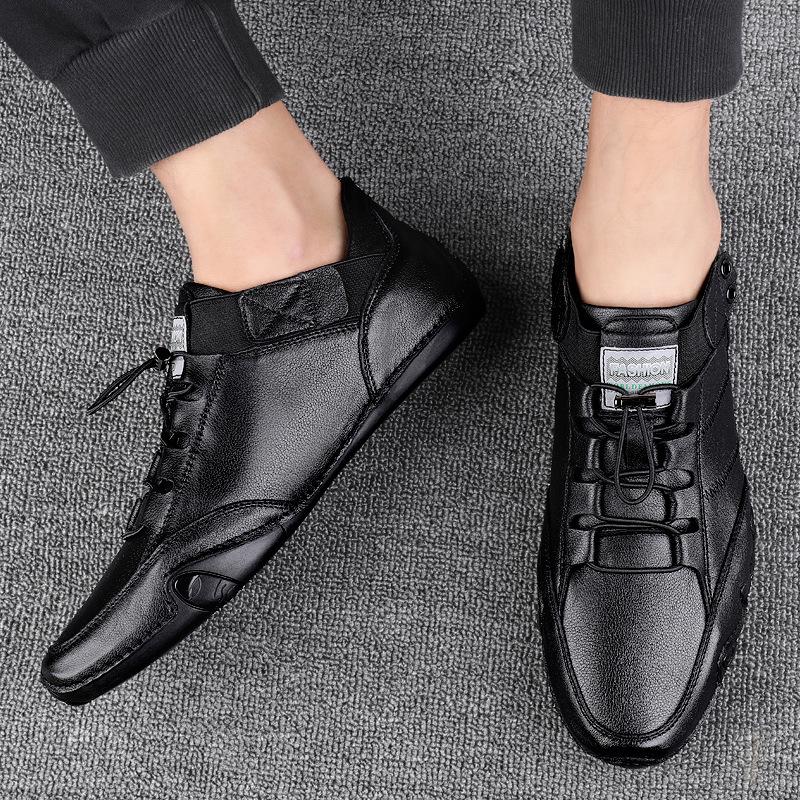 2025 printemps nouvelle mode homme conduite poulpe cuir semelle souple polyvalent respirant déodorant chaussures décontractées en cuir pour homme