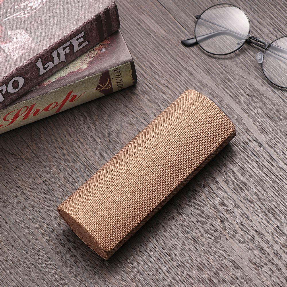 Retro Oval Glasses Box Sunglasses Linen Folding Eyewear Case Optical Handmade Storage Glasses Case