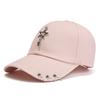 Unisex Baseball Cap With Metal Circle Detail Korean Style Summer Outdoor Hat Breathable Sun Protection For Women & Men Casual