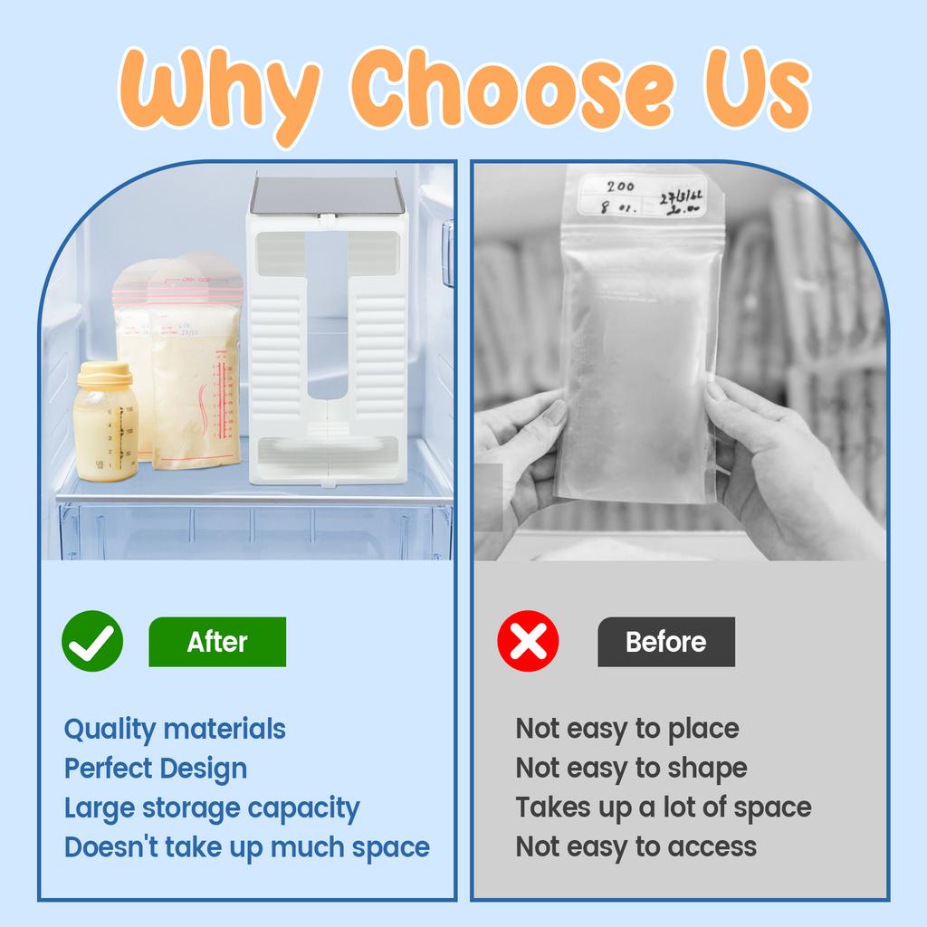 Breastmilk Storage Container Health Milk Freeze Organizer Breast Milk Storage Tower with Tray Reusable Breastfeeding Accessories