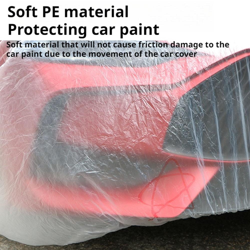 Disposable Car Clothing Cover Dustproof Rainproof Car Film Cover PE Car Full Scratch-Proof Prot X0K0