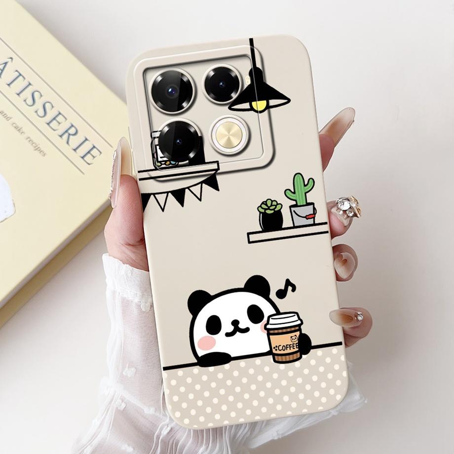 Soft TPU Candy Silicone Phone Case For Infinix Note 40 Pro Plus Note 40 4G 5G Back Cover Note40 4G Bumper Flower Girl Fashion