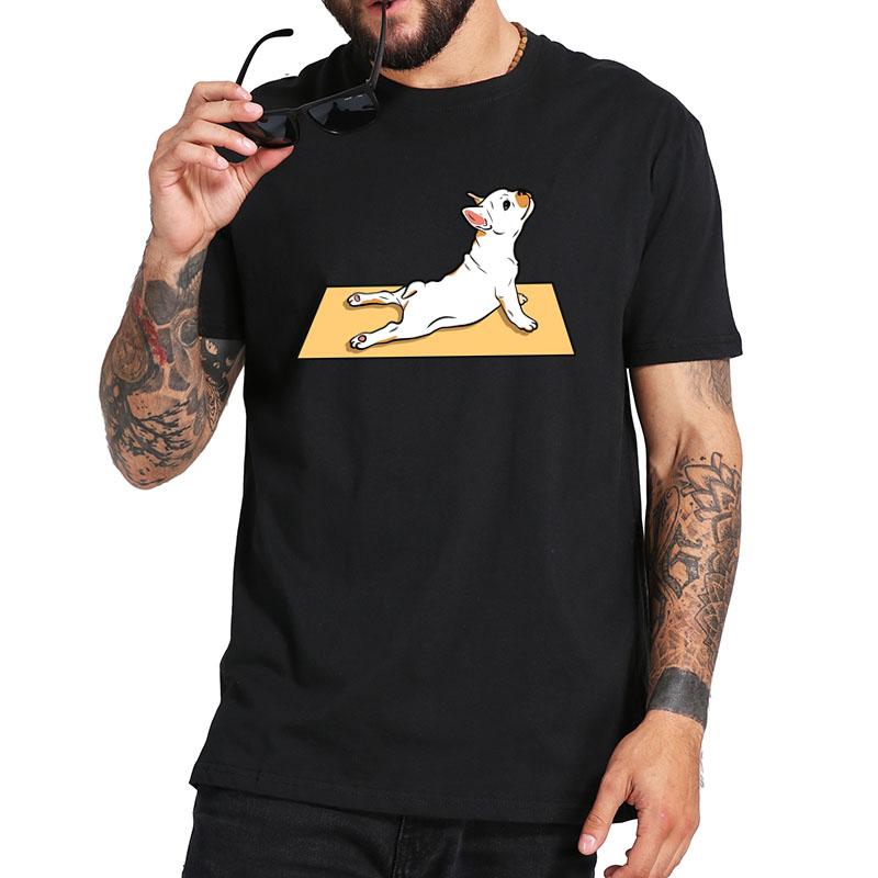 

International Day Of Dog Yoga T Shirt National Dog Day Tshirt Dog Lover 100% Cotton Basic Tee Tops XS чорний