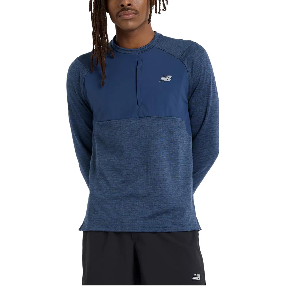 New Balance Heat Grid Crew T Shirt Men s Marine Blue MT43205-NNY M