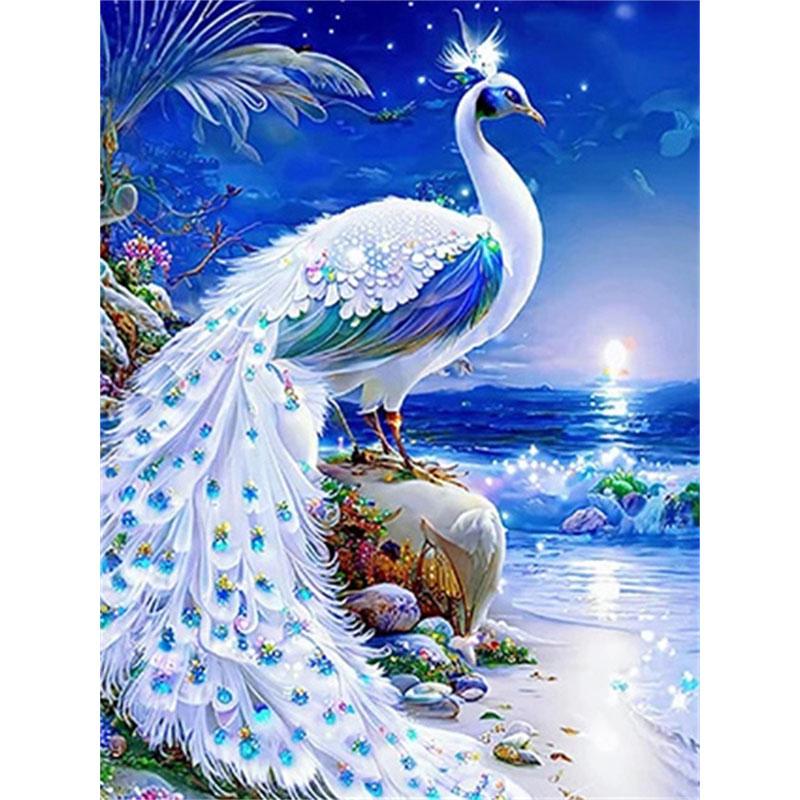DIY Diamond Painting Peacock Cross Stitch Kit Mosaic Art Diamond Painting Full Circle/Square Diamond Home Decoration