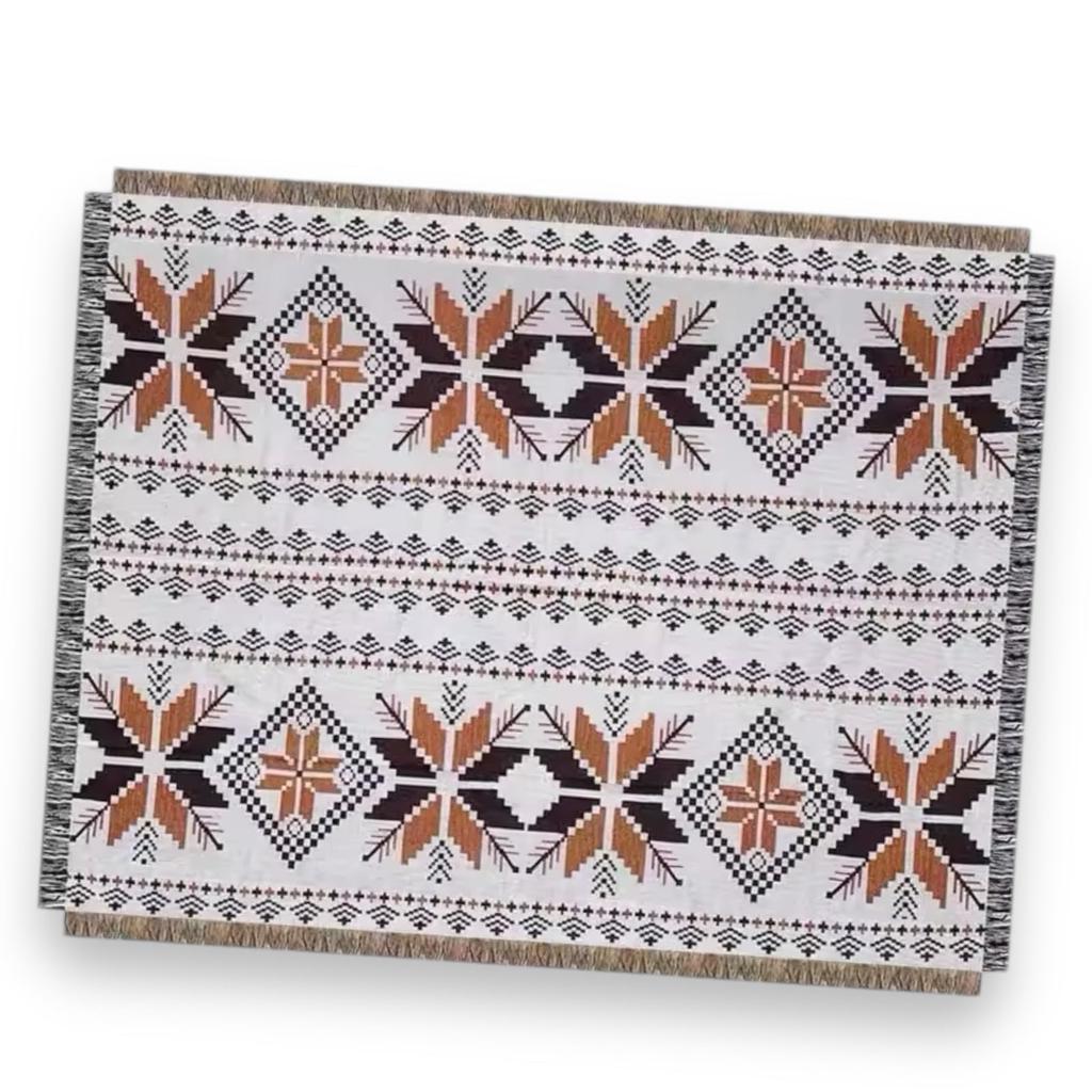 Velká kempingová Nordic Ortega venkovní volnočasová deka, víceúčelový koberec, styl, vzor, tlustá, interiér, použití, multifunkční, (severské)