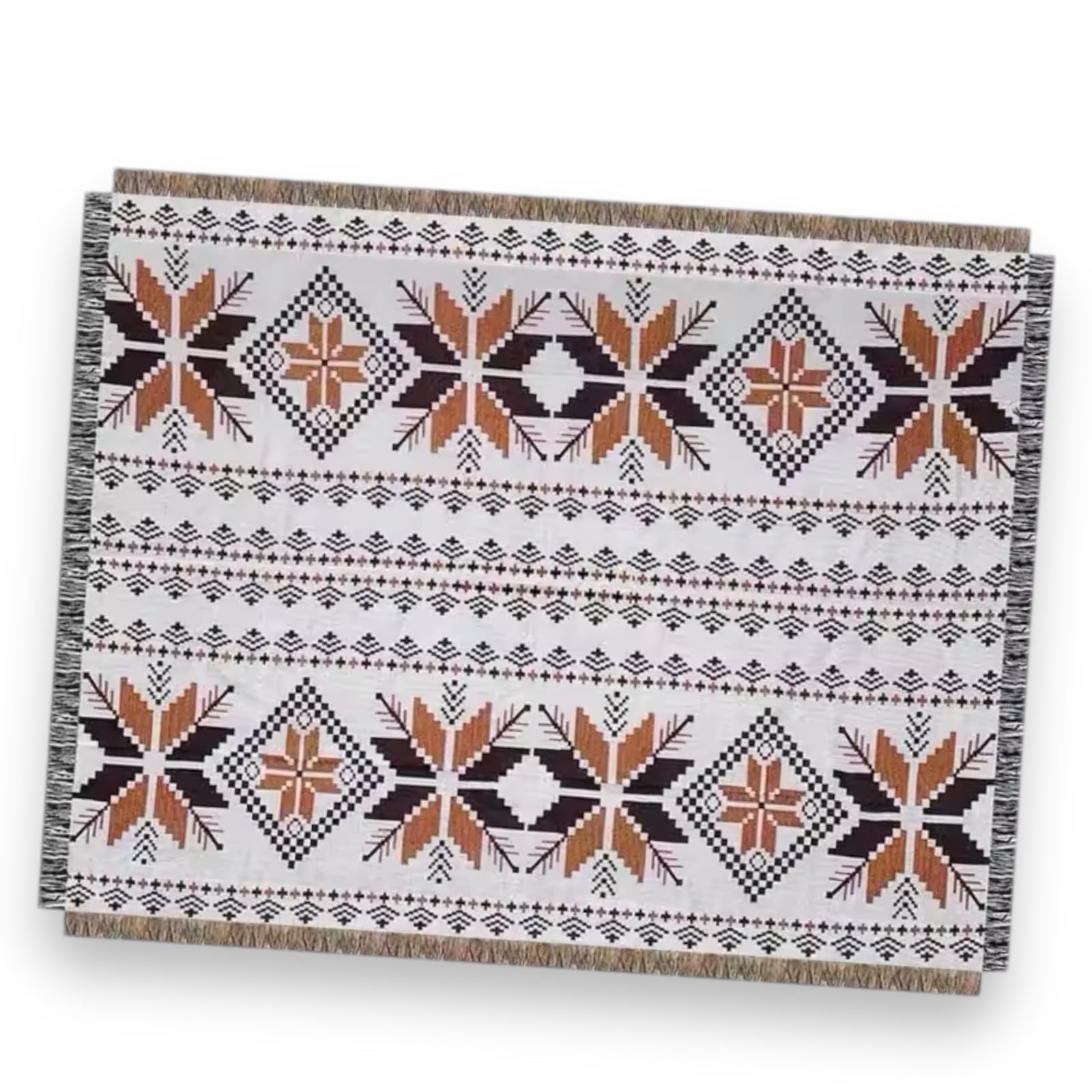 

Large size camping Nordic Ortega outdoor leisure sheet blanket, multi-purpose rug, style, pattern, thick, interior, use, multi-functional, (Nordic)