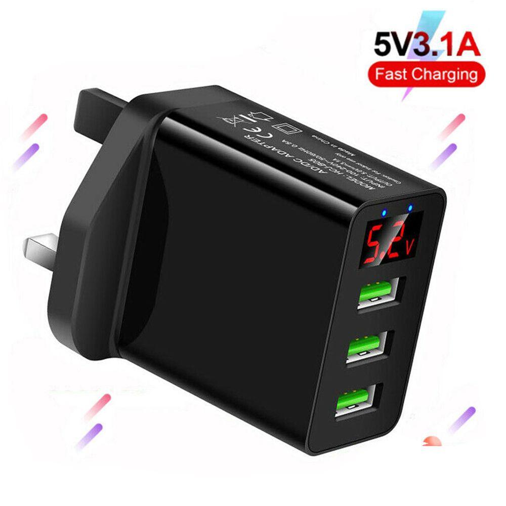 Universal 3 Multi-Ports Fast Quick Charge Adapter USB Transformer Power Supply Charger
