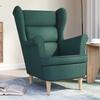 VidaXL Armchair Dark Green 74x84x100 Cm Fabric, Recliner Armchair, Living Room Armchair, Bedroom Chair 4016900