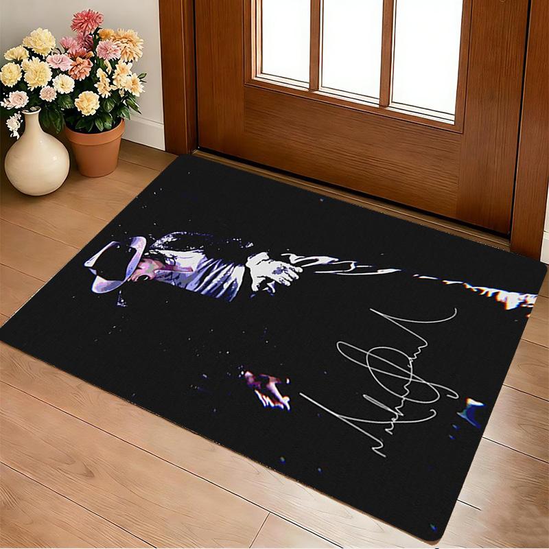 Tappeto Antiscivolo per Soggiorno Michael Jackson Tappeto Morbido per Camera da Letto Sala Giochi Stanza dei Bambini Divano Ufficio Decorazione Casa Zerbino