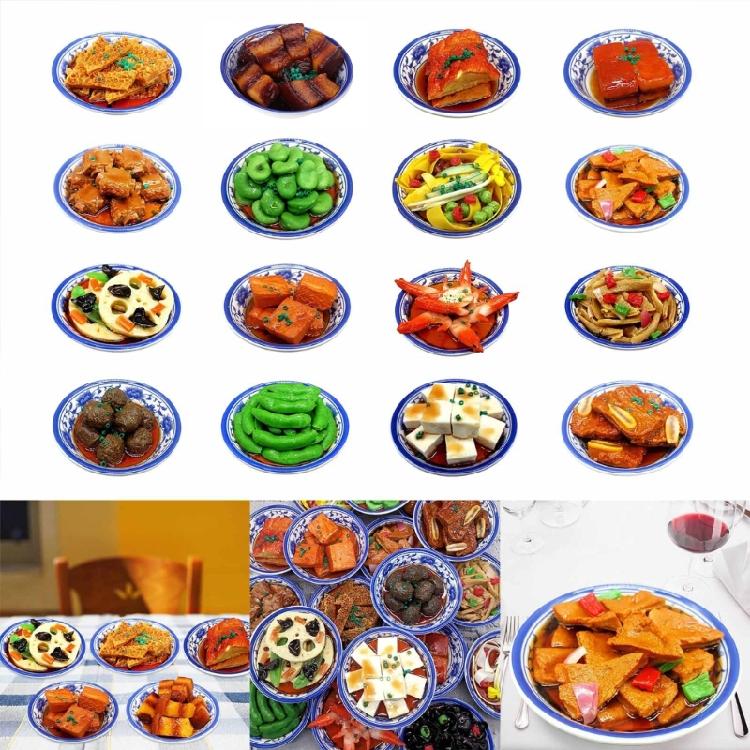 Piatto Cinese Finto Piatto Cinese Tradizionale Modello per Esposizione in Cucina, Piatto Caldo Cinese Piatto Freddo Modello Decorazione