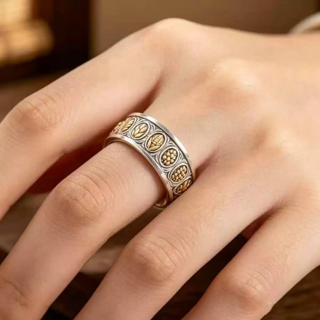 Five Grains Wealth Seven Rice Grain Ring for Men & Women – Premium Meaningful Finger Band